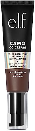 e.l.f. Camo CC Cream | Fond de teint à couverture complète avec SPF 30 | Riche 640 W | 30 g