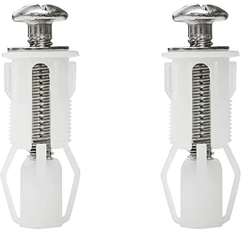 GOIYZTTR 2 Stück Toilettendeckel Schrauben Edelstahl WC Sitz Schrauben Universal WC-Deckel Schrauben Sitz für Befestigung und Reparatur von Toilettensitzen (Weiß)