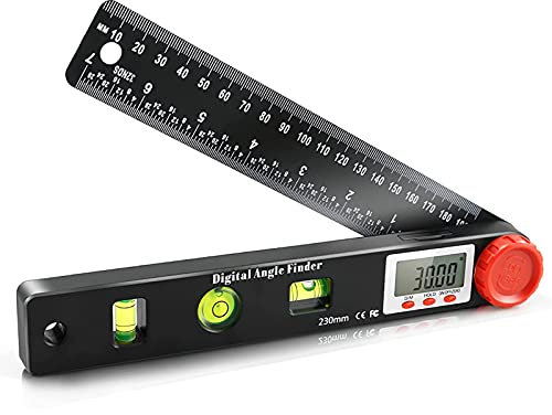 XTVTX Winkelmesser digital,digitaler winkelmesser 999.9° digitale wasserwaage,Winkelschmiege Lineal mit LCD-Anzeige, Winkelmessgerät mit Horizontale vertikale kreisförmige Blasen