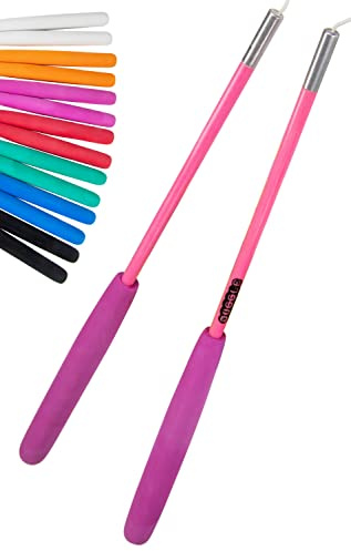 Juggle Dream SuperGlass Fiber Diabolo Handsticks med snöre - dessa Jonglerande Diablo Handpinnar är designade för slipning och pinnar (rosa)