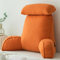 HEATHE Reading Pillow For Bed,Lumbar Support Cushion,Cuddle Cushion,Bed Chair With Arms,Sofa Waist,With Round Pillow,Perfect For Sitting,Reading,or Gaming (orange)