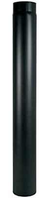 Rökrör svart L 100 cm inomhus för braskamin sp 2 MM (DIAMETER 130)
