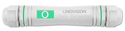 LINOVISION Gigabit-PoE-Extender für den Außenbereich, wasserdichter PoE-Ethernet-Repeater, erweitert PoE und Ethernet um zusätzliche 100 m für IP-Kameras, VoIP-Telefone, WLAN-AP