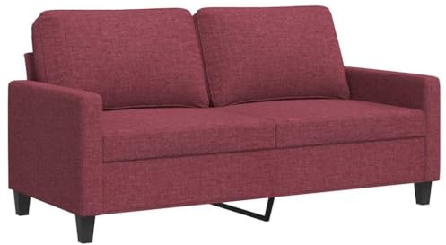 vidaXL Divano a 2 Posti Rosso Vino 140 cm in Tessuto