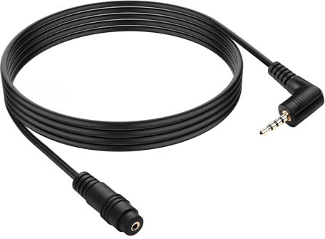 PNGKNYOCN Câble de rallonge audio 2,5 mm à angle droit，90 degrés 2,5 mm TRRS mâle vers femelle câble audio stéréo auxiliaire compatible avec les casques, les microphones（1.8M）