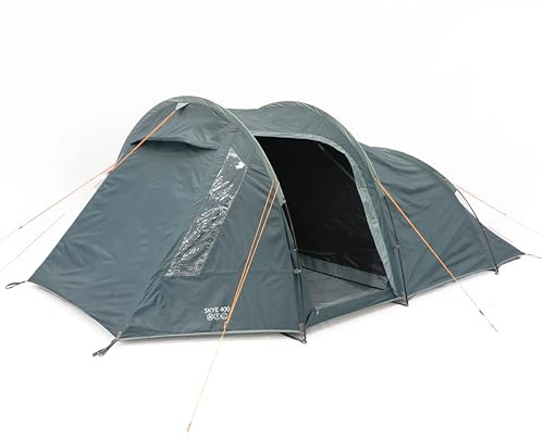 Vango Skye 400 - Tenda a tunnel per 4 persone, con portico, colore: Blu scuro