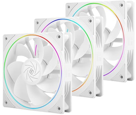 Thermalright TL-S12RW X3 Ventilador de CPU 120 mm Reverse Fan Case Cooler Viene con ARGB Iluminación, CPU Cooler con velocidad de 1500RPM, PC PWM Silent Computadora, Juego de Ventiladores