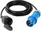 1M CEE-Adapterleitung, 230V/16A CEE Adapter, 3-Polig CEE Stecker, IP44 CEE Kabel, Verlängerungskabel mit CEE-Winkelkupplung, Camping Stromadapter, Wohnwagen Zubehör für Camping