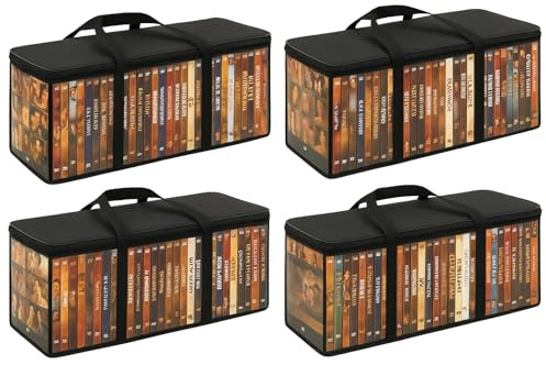 Paquete de 4 bolsas de almacenamiento portátiles para DVD, funda de transporte para discos de CD, cubierta transparente con cremallera, soporte protector de recogida de polvo, organizador de discos