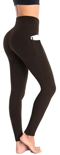 Ollrynns Leggings Femmes avec Poches Taille Haute Legging de Sport Femme pour Pilates, Fitness, Coures Pantalon Yoga Opaque
