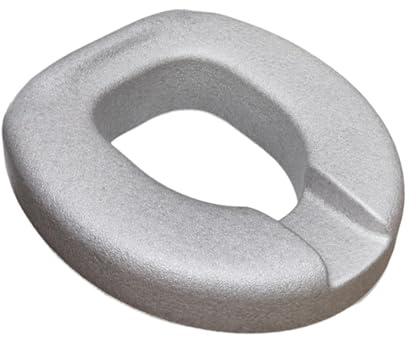LOVIVER Elevated and Raised Toilet Seat Cushion, Universal Fit Toilet Seat Riser, Lightweight Waterproof Home Use, Washable Extra Height Support for Elderly Women Men, Comfortable Bathroom Aid, Gray