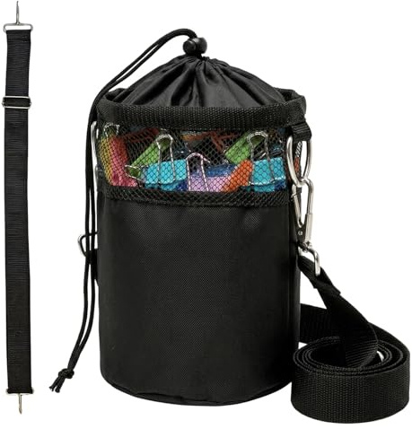 KSVFTB Peg Bag for Washing Line with Hanger, Peg Basket for Washing Line, Large Storage for Clothes Pegs, Waterproof Peg Bag with Spacious Design, Suitable for Outdoor and Indoor Use