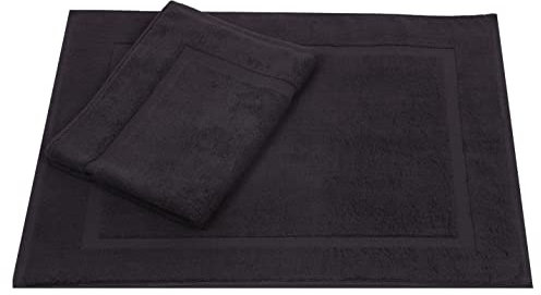 Betz Badvorleger Premium 2 Stück 50×70 cm – Badematte aus 100% Baumwolle (ca. 650 g/m²), saugstark & pflegeleicht, waschbar bis 60 °C, trocknergeeignet – beidseitig nutzbar Farbe Graphit