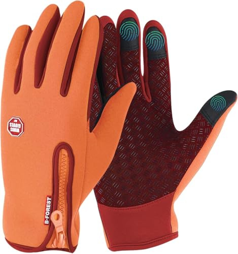 RooRuns Winterhandschuhe, leichte Touchscreen-Handschuhe, Thermohandschuhe, rutschfeste Fahrradhandschuhe, Fahrhandschuhe, Laufhandschuhe, wasserdichte Handschuhe für Männer und Frauen