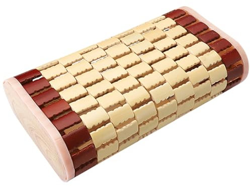 BEAHING Oreiller de Sauna, 13,8x7,9x3,7 Pouces en Bambou Rideau de Sauna, Coussin de Sauna à Spa Creux, Accessoires de Sauna Respirant pour Le Cou, Accessoires de Sauna