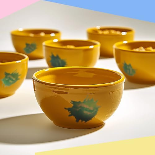 MiguiBu SET 4 Cuencos de Cerámica para Aperitivos, Cereales, Desayunos, Postres o Sopas | Hechos a Mano en España | Apto para Lavavajillas y Microondas | Alta Durabilidad | Estilo Tazones o Bol