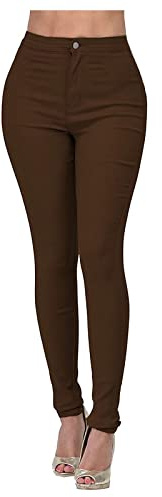 Pantaloni elasticizzati da donna skinny, jeans a vita alta, slim fit, jeans a vita alta, elasticizzati, in denim da donna, skinny slim fit, jeans a tubo, jeans a matita, casual, per allungare,