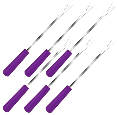 Ciieeo 6pezzi Utensili Per Immersione Cioccolato Forchette Per Formaggio Spiedini Per Utensili Per Barbecue Portatili Forchette Per Frutta in Resistente e Durevole Per Picnic e Barbecue