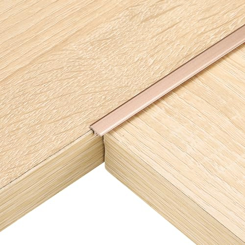 QUARKZMAN 2Pcs 2.9ft x 0.31 Profilés De Transition En T Pour Sol, Bords En Alliage D'Aluminium Pour Revêtement De Sol Vinyle Pour Joints Entre Lames De Parquet, Carrelage Et Interstices De