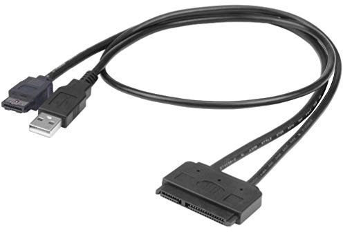 Akasa AK-CBSA03-80BK Flexstor eSATA Cable for SATA HDD and SSD