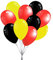 Premium Luftballons Fussballdeko - Made in DE - 100% Naturlatex & 100% biologisch abbaubar - 15 Stück -Ballons als Fanartikel, Fußball, Länder - für Helium geeignet - twist4® (schwarz/rot/gelb, 15)