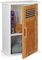Relaxdays, weiß-Natur Badhängeschrank, WC, hängend, MDF, Bambus, eintürig, 2 Fächer, Badezimmerschrank 51,5 x 35 x 20 cm, Standard