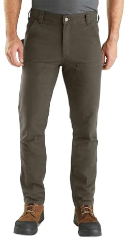 Carhartt Herren Rugged Flex® Straight Fit Duck mit verstärkter Vorderseite, Asphalt, W33/L32