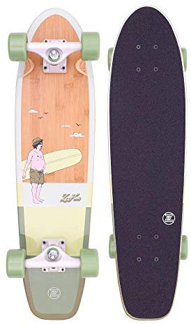 Z-Flex Bamboo Cruiser Longboard, Adults Unisex, Green (Green), 29 IN
