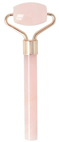 PARSA Beauty LOV.U Rosenquarz Gesichtsroller – Face Roller für straffendes Gesichtsyoga und Gesichtsmassage – Gesichtsmassagegerät für Lymphdrainage