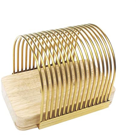 Uposao Trancheuse à Pain, Acier Inoxydable Trancheuse à Pain Manuelle, Coupe-Pain Compact Même Épaisseur Planche a Découper Pain Manuel pour Pain Fait Maison, Gâteaux, Bagels