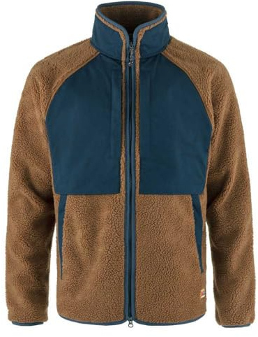 Fjällräven Herren Vardag Pile Jacke, Chestnut/Navy, L