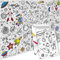 PACKLIST® Papier-Tischdecke Weltraum zum Ausmalen, Sternen Tischdecke, Ausmalbilder Weltall Kinder, Astronaut Geschenk Kinder, Basteln Weltraumabenteuer, Mal Mich Bunt XXL!