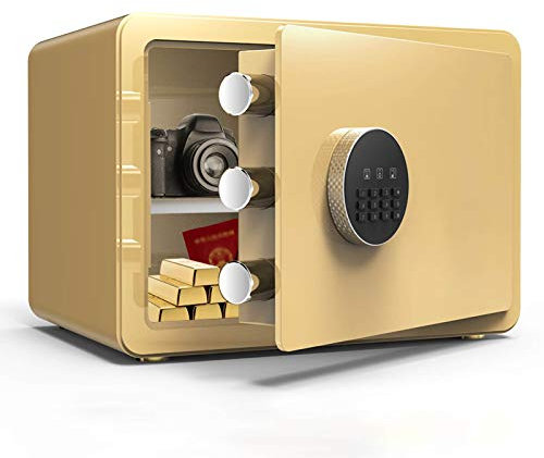 safe steel alloy safe box high security steel lock safes jewelry cash gun box home office digital safe box (color : brown) safe