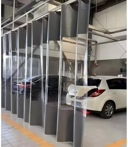 Tenda impermeabile per porta del garage per lavaggio auto industriale tende a baia per patio esterno portico e deposito tenda in vinile grigio per area lavaggio auto