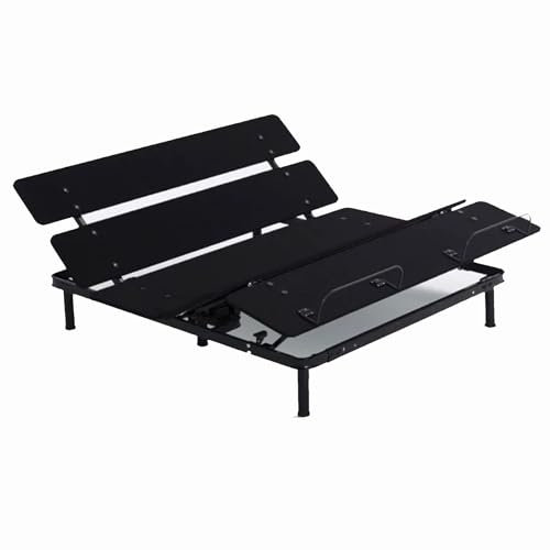 KYUERWK Somier Eléctrico Inteligente Somier de Metal Ajustable Queen Size Somier Elevable Eléctrico con Mando A Distancia, Cabezal Separado Pies(Style 2)