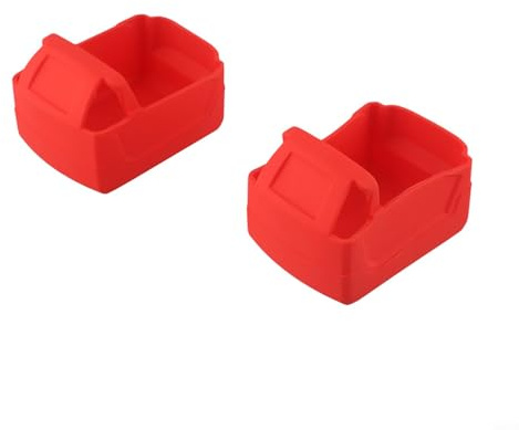 2 fundas protectoras de silicona para 18 V 3.0 4.0 5.0 de protección de batería anticaídas, protector de colisión recargable, accesorios de herramientas eléctricas