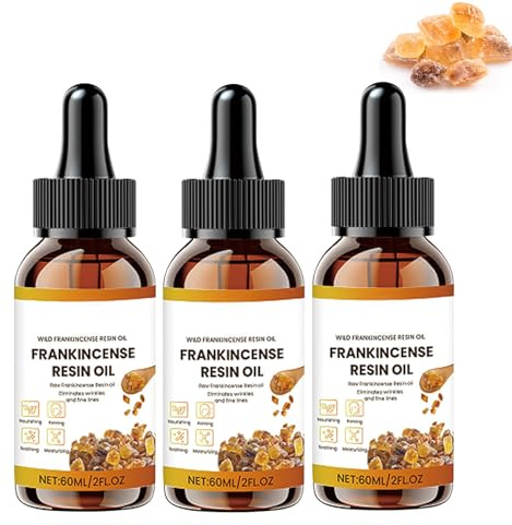 Aceite de incienso orgánico para piel y cara, 60 ml, suero antiedad que reduce las arrugas y las líneas finas, calma e hidrata para mujeres y hombres (3 unidades)