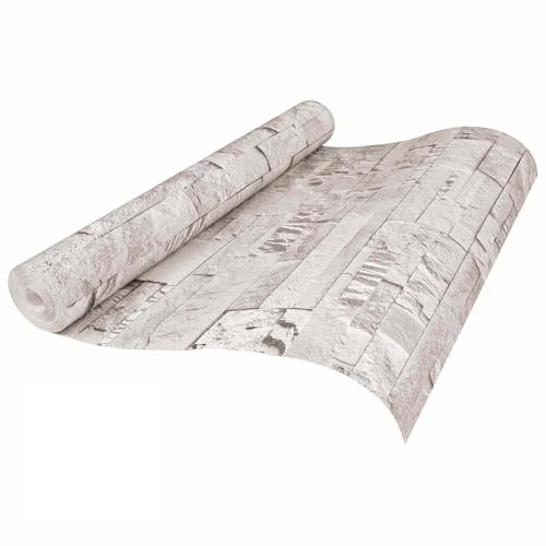 3D-stentapet, krämfärgad, fibertapet, 10 x 0,53 m, väggbeläggning med duplexstruktur för vardagsrum, sovrum, accentvägg, renovering och modern väggdesign