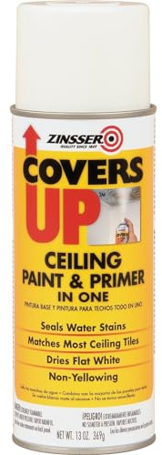 Zinnser 03688 Covers Up Stain Sealing Ceiling Paint, White