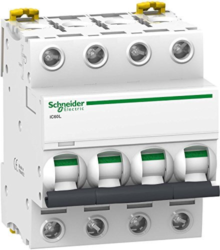 Schneider A9F93404 Disjoncteur iC60L 4P 4A Caractéristique B 100kA
