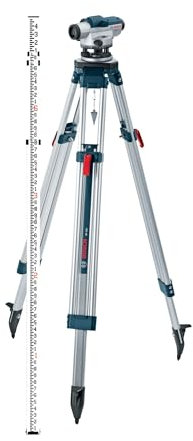 BOSCH GOL26CK - Juego de 26 niveles ópticos con trípode y varilla (tamaño grande), color azul