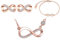 Yumilok 925 Silber Schmuckset Unendlichkeitssymbol Halskette Armband und Ohrringe Unendlichkeitssymbol Zirkonia Inlay Schmuck für Frauen Mädchen Weihnachten Geburtstag Geschenk, Cubic Zirkonia