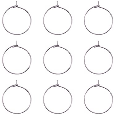 Cheriswelry 100 st rostfritt stål ring örhänge fynd 20 mm vinglas berlockringar pärlring för smyckestillverkning