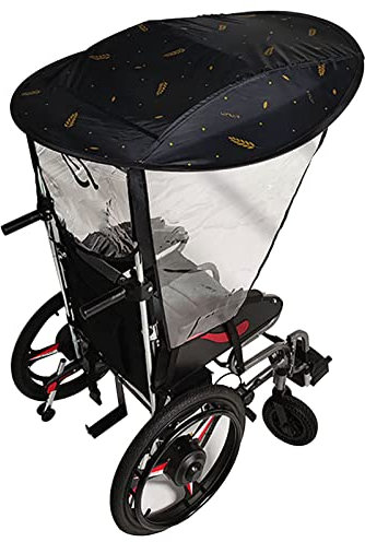 Joyfitness Universelle Elektrische Rollstuhl-Überdachungsmarkise, UV-beständige Sonnenschutz-Regenabdeckung, Wasser- Und Reißfester Regenschutz-Rollstuhl-Faltumhang Für Die Meisten Rollstühle