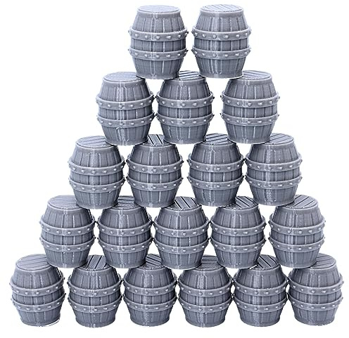 Barrel Set Scatter Terrain Scenery for Tabletop Wargaming 28mm Miniatures Role Playing Games Figures Gaming Props Decor