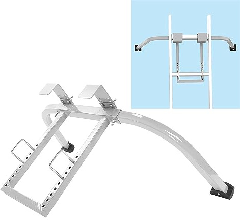 Stabilisateur D'échelle, Crochet de Toit D'échelle, Accessoire D'extension D'échelle, Conception Réglable, Acier de qualité, Entretoise D'envergure pour Peinture D'escalade (Gris