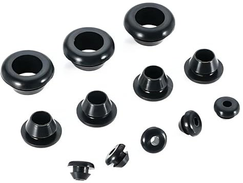 Qrity 20 Pezzi Gommino in Gomma, Elettrico Gomma Passacavi, Guarnizioni in Gomma, per Proteggere Fili, Spine e Cavi, ID 5mm Dia di Montaggio 8 mm
