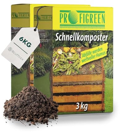 Blumixx Composteur rapide 6 kg | Accélérateur de compost en granulés | Accélération du processus de compostage | Démarreur de compost de qualité supérieure en substances naturelles | Idéal pour un sol