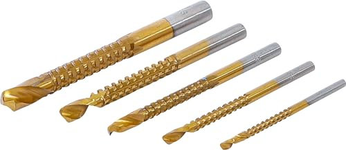 BGS Diy 50795 | Serie di punte per fresa | nitruro di titanio | 3 - 8 mm | 5 pz.