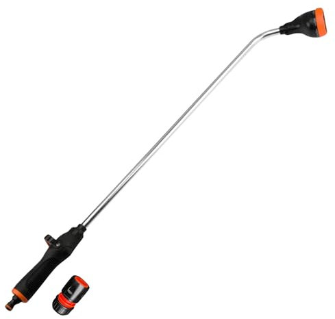 MYPURECORE 8-Function Heavy Duty Metal Watering Lance 83cm - Telescopic Long Reach Sprayer, Multi Jet Nozzle for Lawn, Garden, Car Wash & Hanging Baskets - Includes Premium Hose Connector